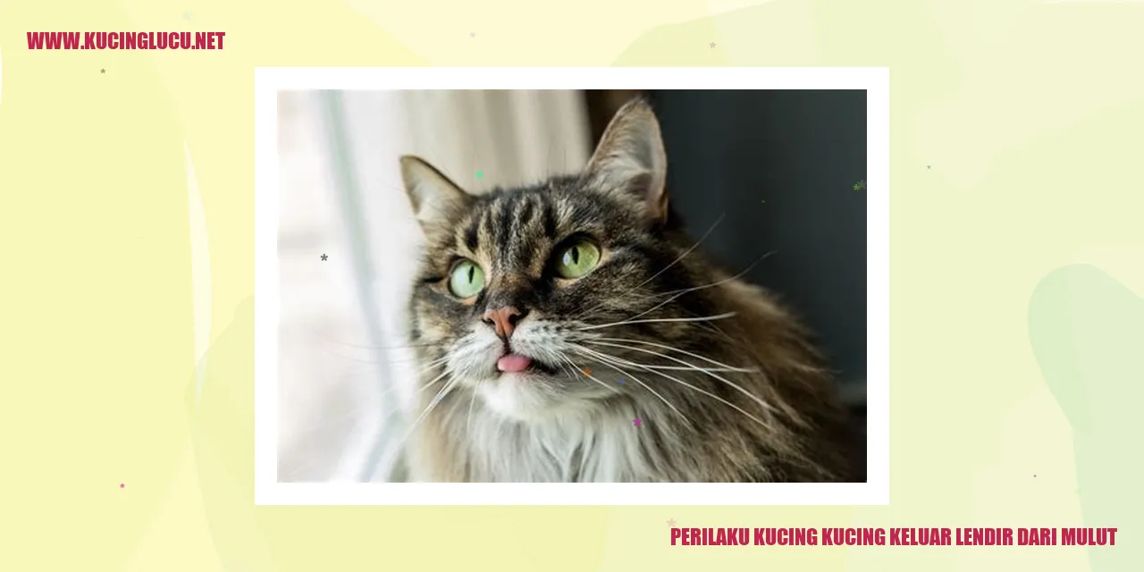 Gambar Kucing Mengeluarkan Lendir dari Mulut