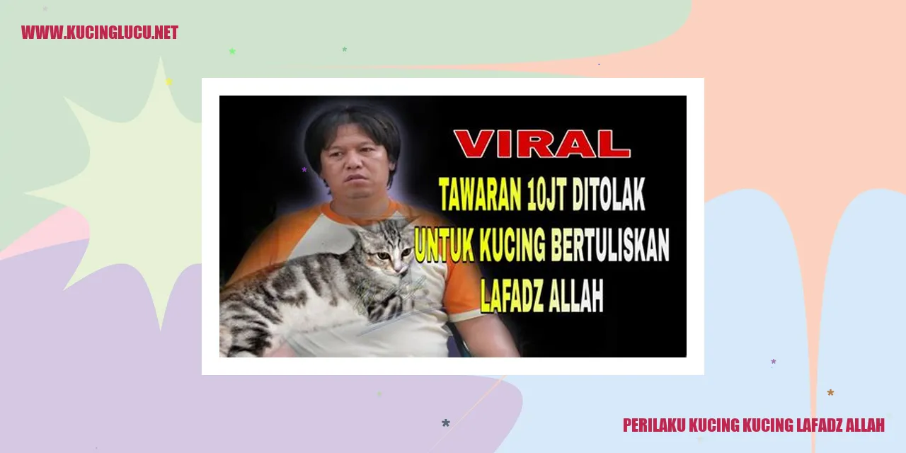 Perilaku Kucing Kucing Lafadz Allah