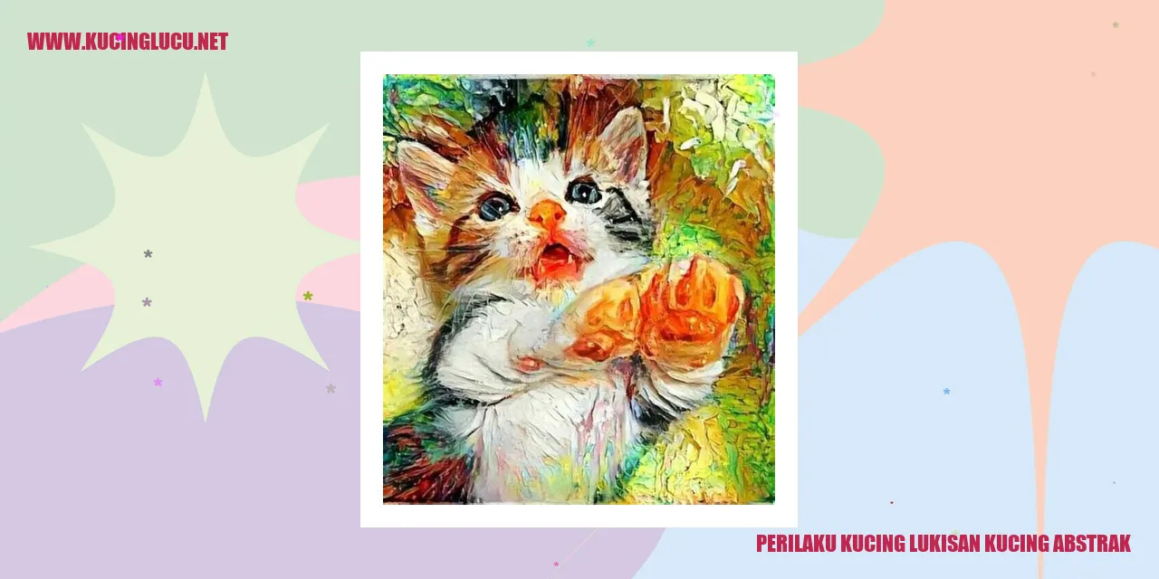 Lukisan Kucing Abstrak