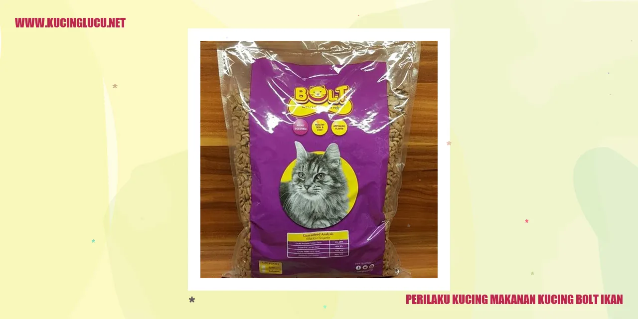 Perilaku Kucing saat Makanan Kucing Bolt Ikan