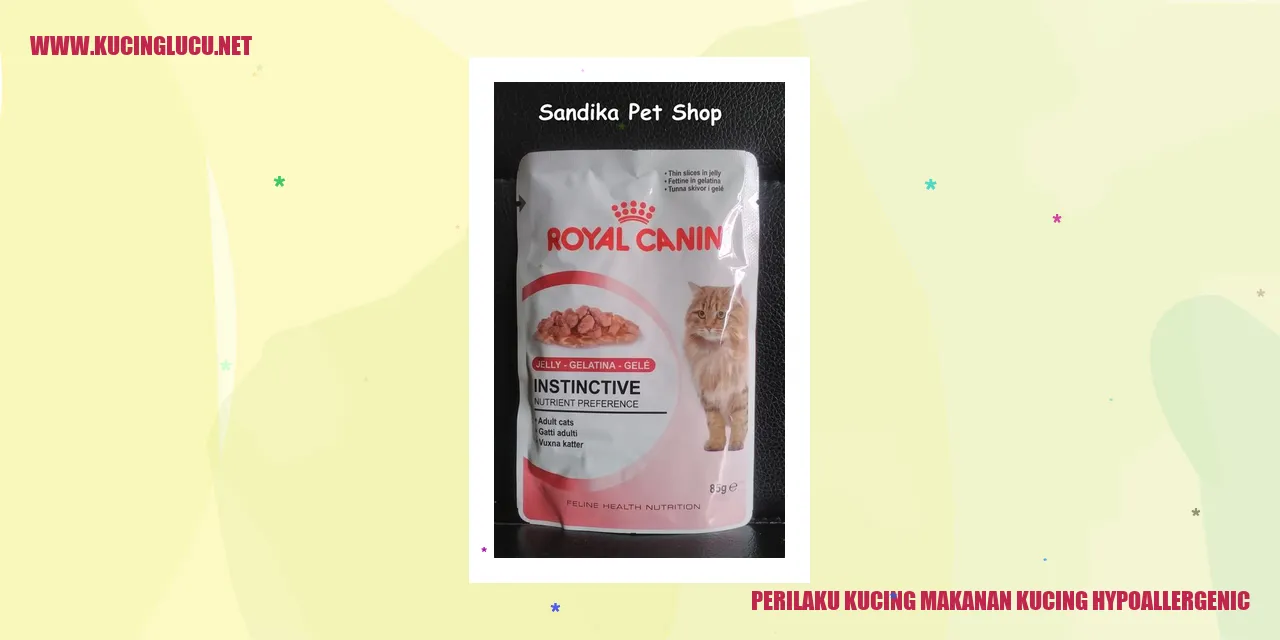 Perilaku Kucing Makanan Hypoallergenic