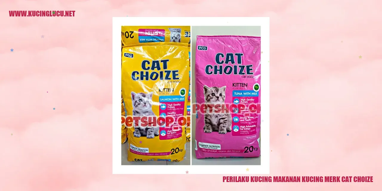 Perilaku Kucing Makanan Kucing Merk Cat Choize