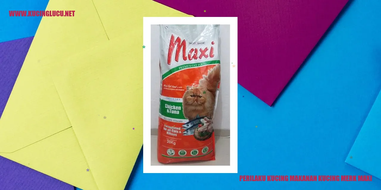 Perilaku Kucing Makanan Kucing Merk Maxi