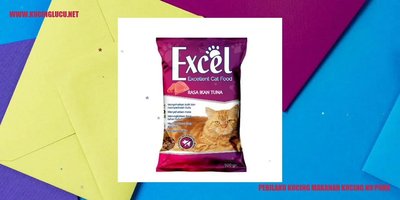 Perilaku Kucing terkait Makanan Kucing No Pork