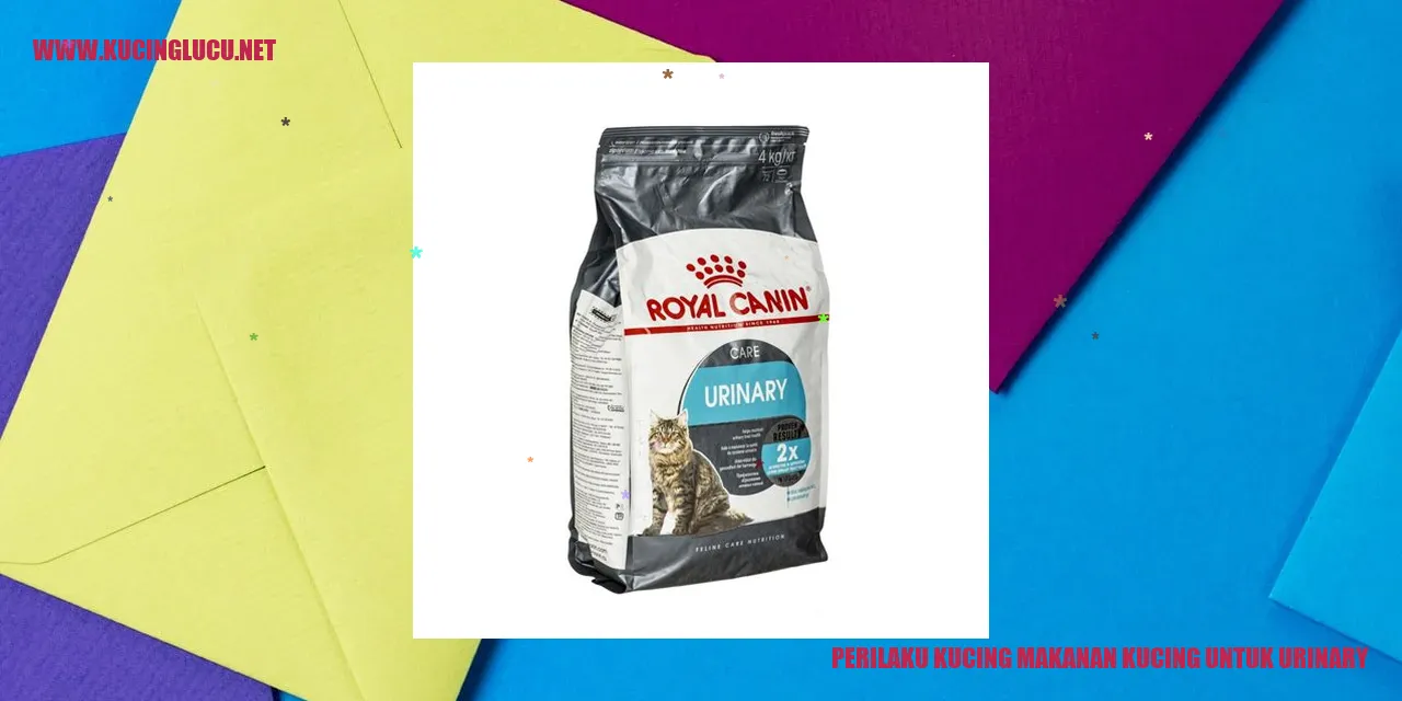 Perilaku Kucing makanan kucing untuk urinary