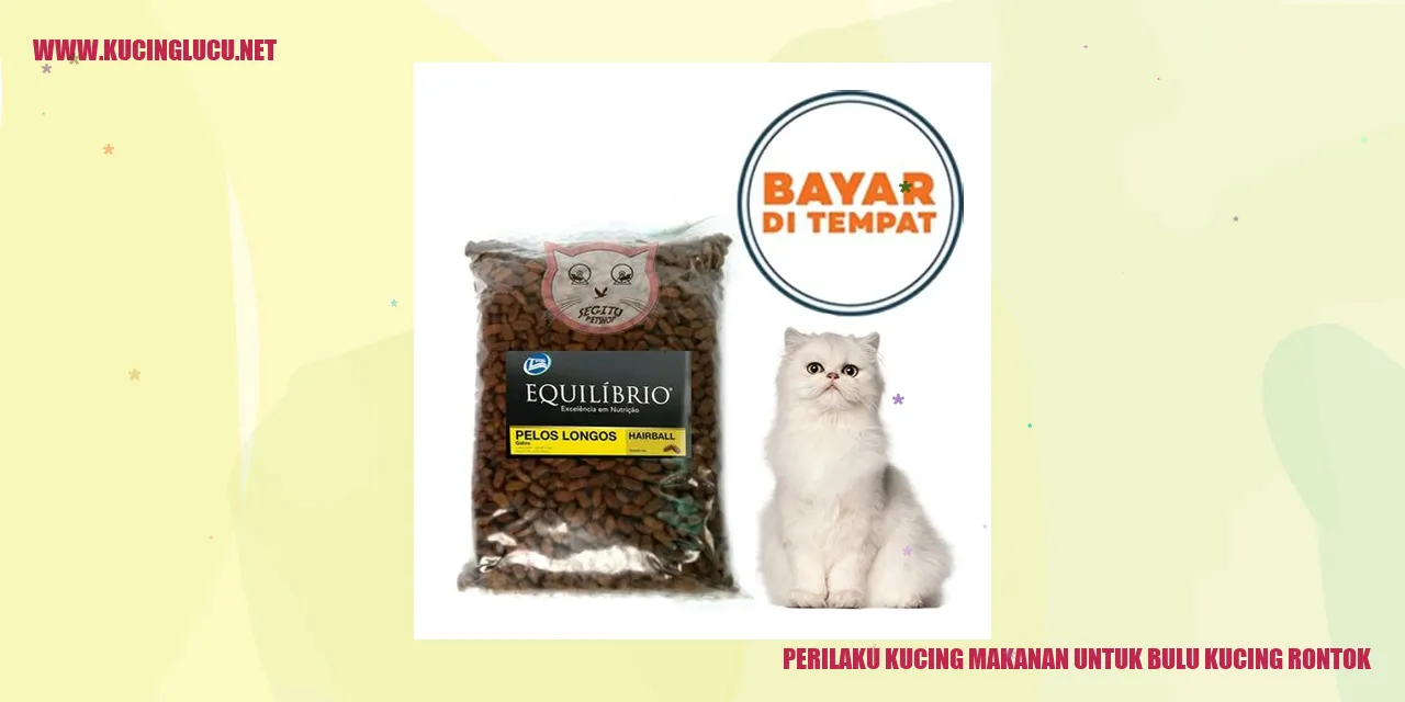 Perilaku Kucing makanan untuk bulu kucing rontok