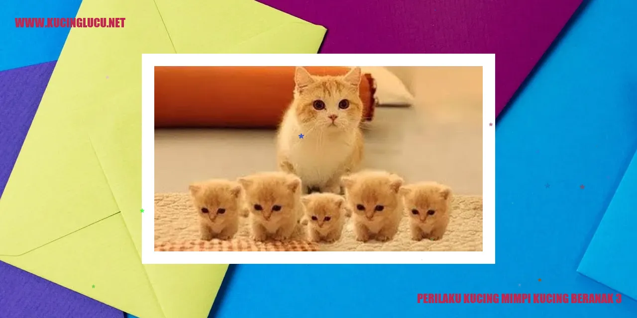 Kucing Bermimpi Melahirkan 3 anak kucing