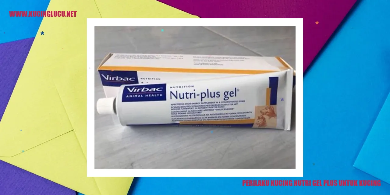 Perilaku Kucing Nutri Gel Plus untuk Kucing