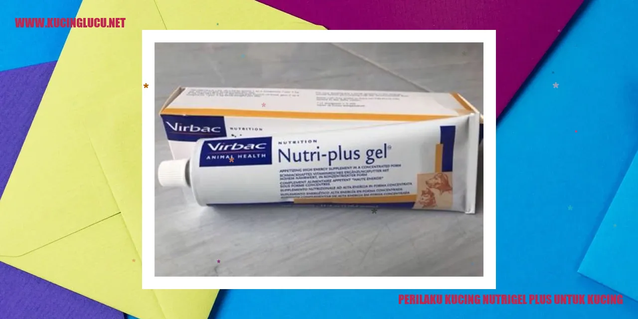 Perilaku Kucing Nutrigel Plus untuk Kucing