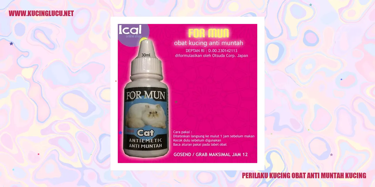 Perilaku Kucing obat anti muntah kucing