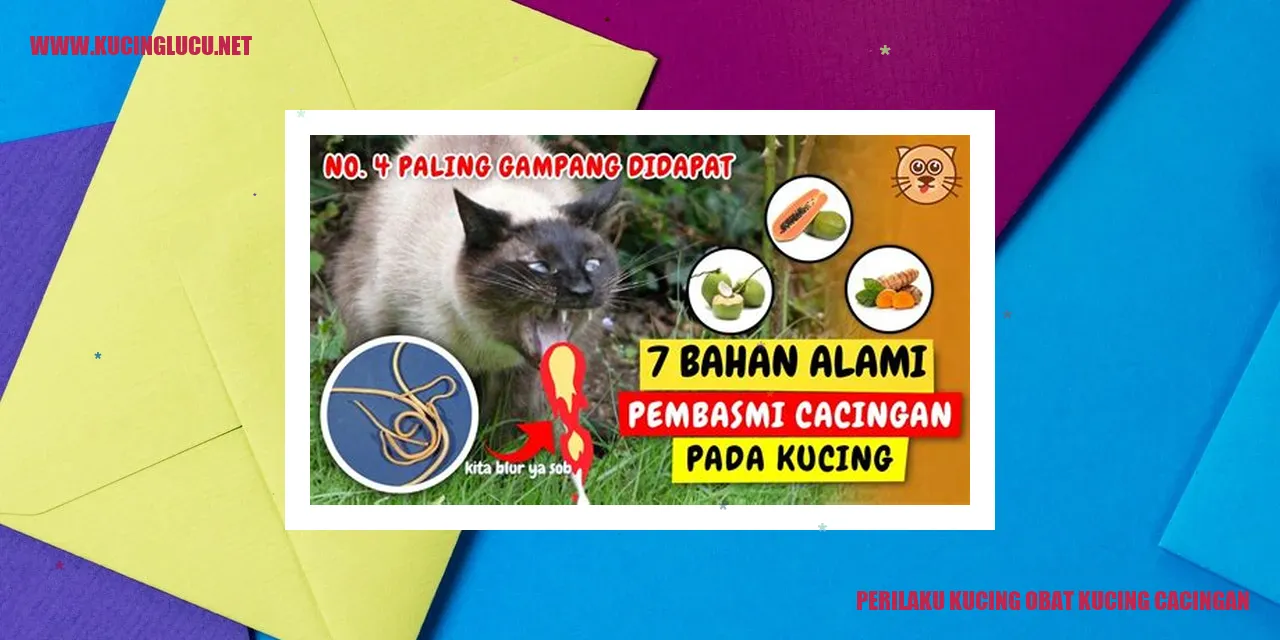Perilaku Kucing obat kucing cacingan