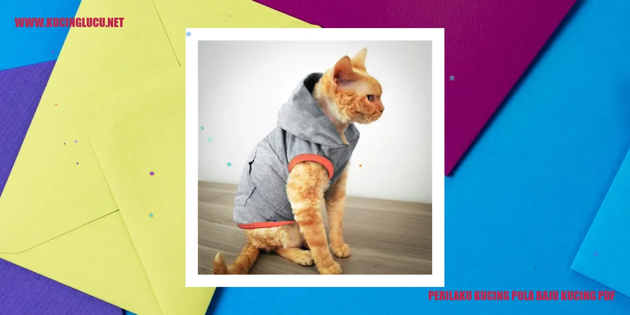 Perilaku Kucing pola baju kucing pdf
