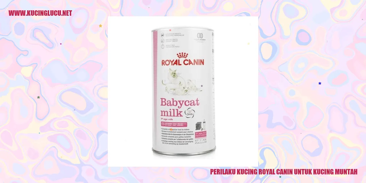 Perilaku Kucing Royal Canin untuk Kucing Muntah