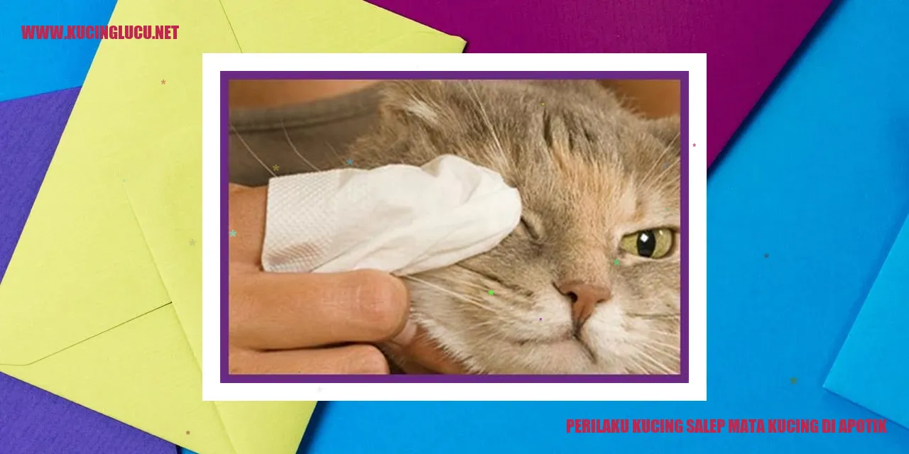 Perilaku Kucing Salep Mata Kucing di Apotik