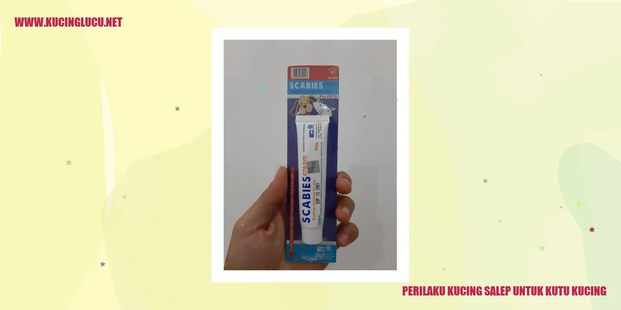 Perilaku Kucing salep untuk kutu kucing