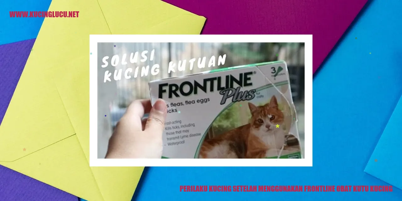 Perilaku Kucing Setelah Menggunakan Frontline Obat Kutu Kucing