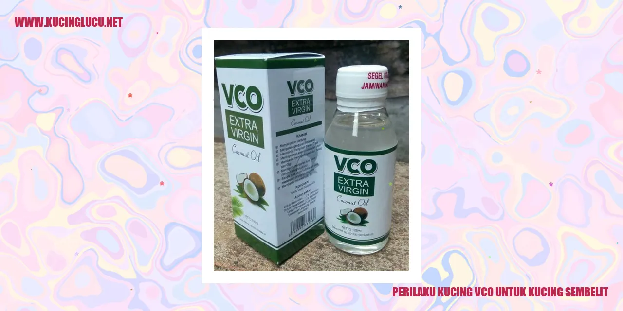 Perilaku Kucing vco untuk kucing sembelit