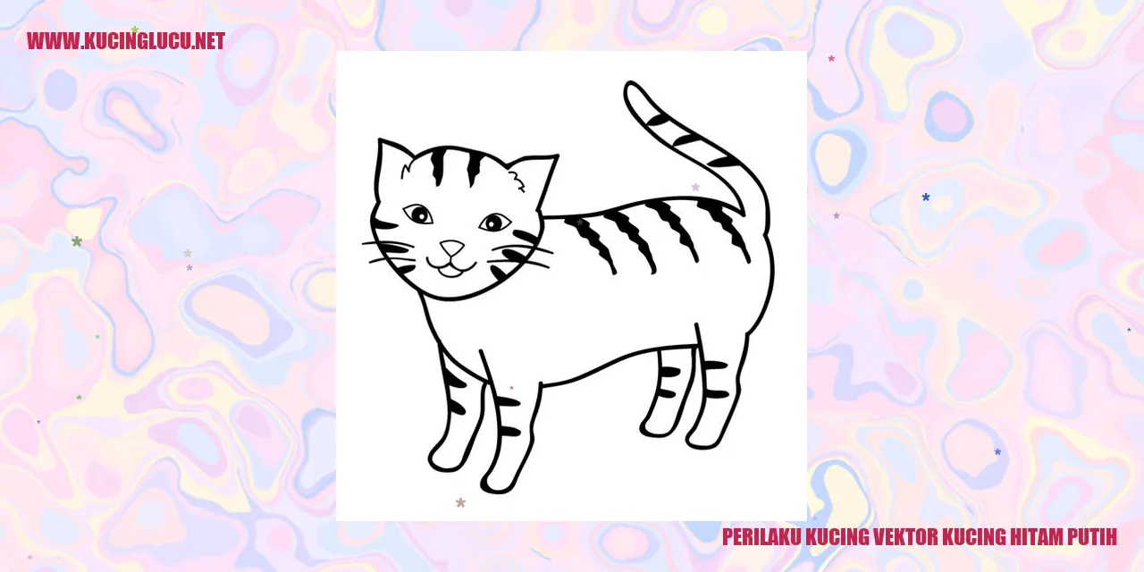 Gambar kucing vektor hitam putih