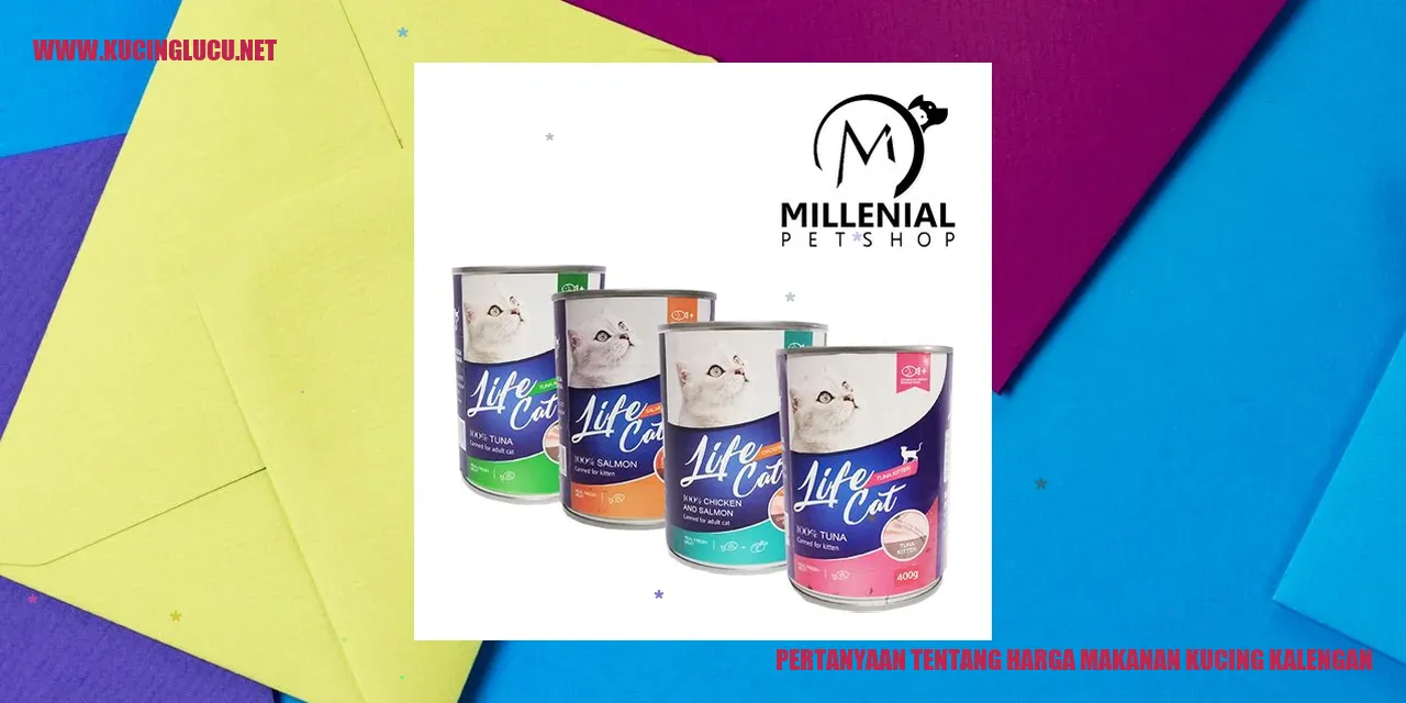 Gambar: Pertanyaan tentang Harga Makanan Kucing Kalengan