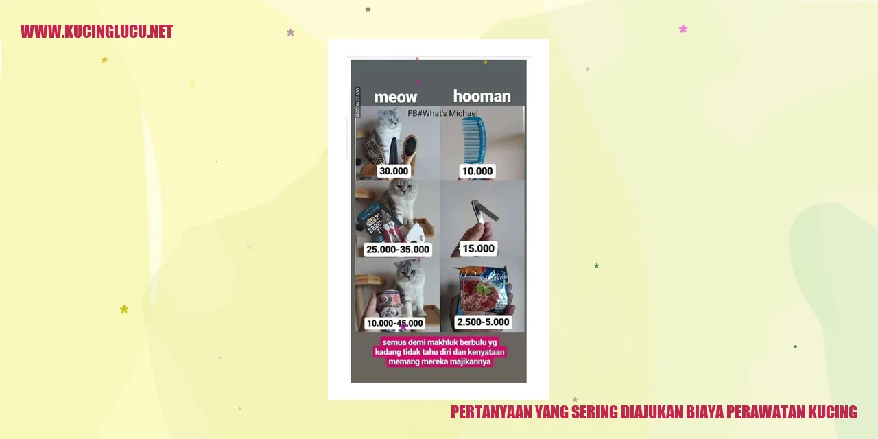 Pertanyaan yang Sering Diajukan biaya perawatan kucing