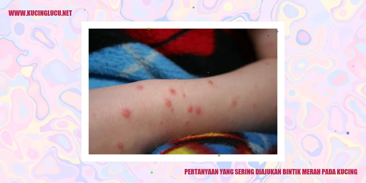 Bintik Merah pada Kucing