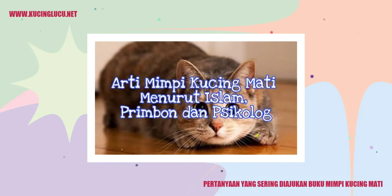 Buku Mimpi Kucing Mati