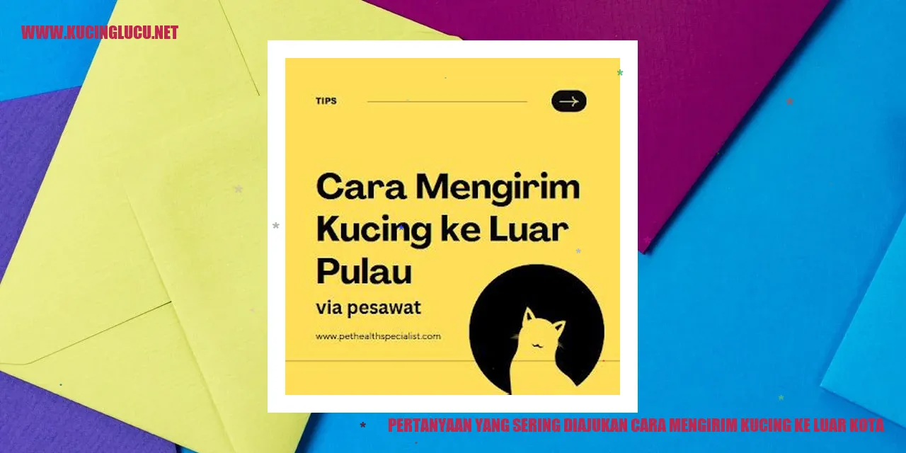 Pertanyaan yang Sering Diajukan cara mengirim kucing ke luar kota