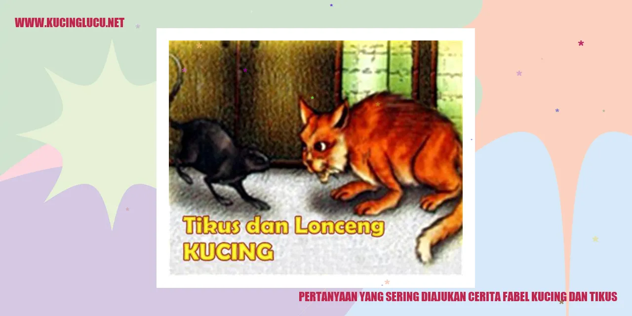 Gambar cerita Fabel Kucing dan Tikus