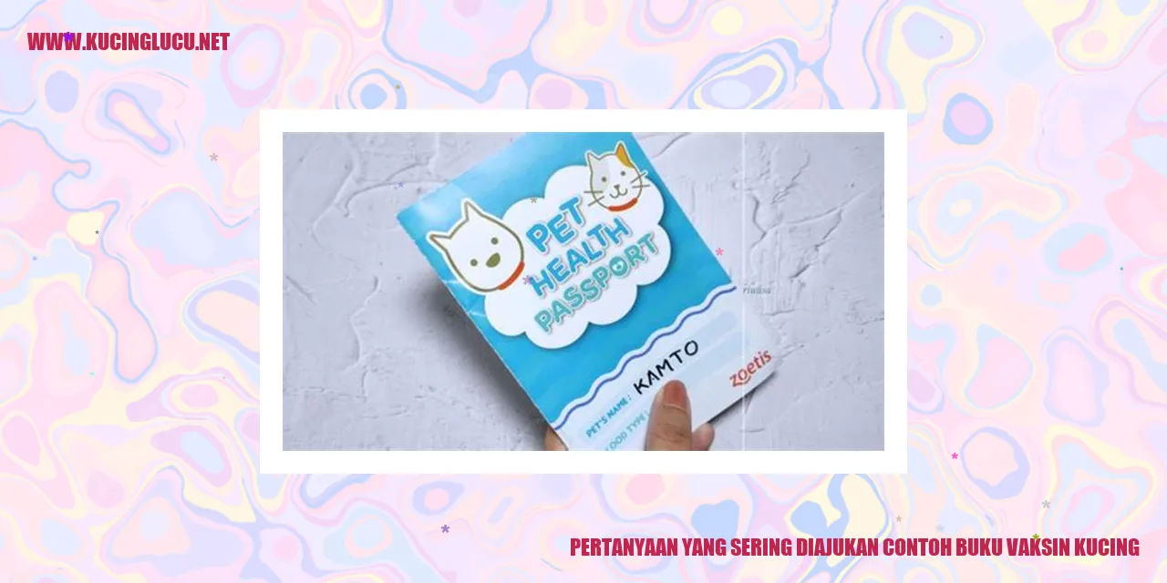 Buku Vaksin Kucing
