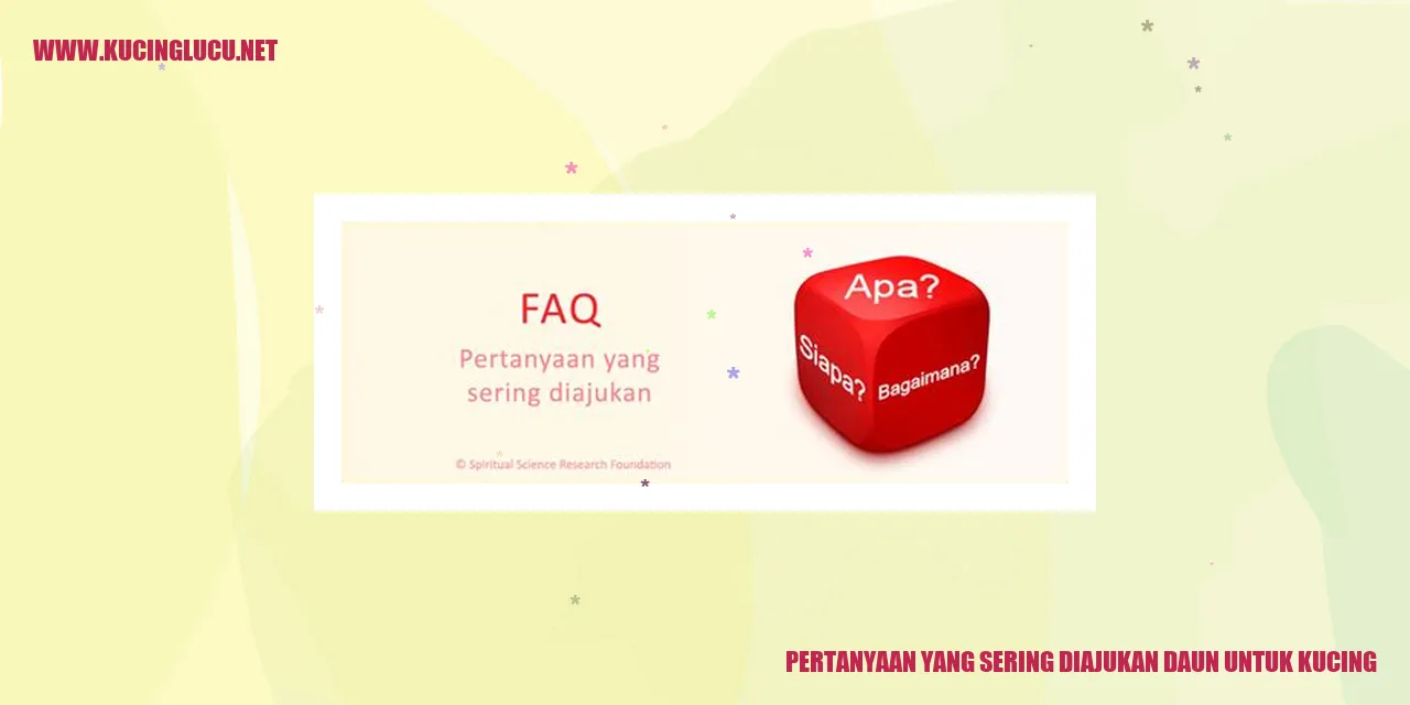 daun untuk kucing