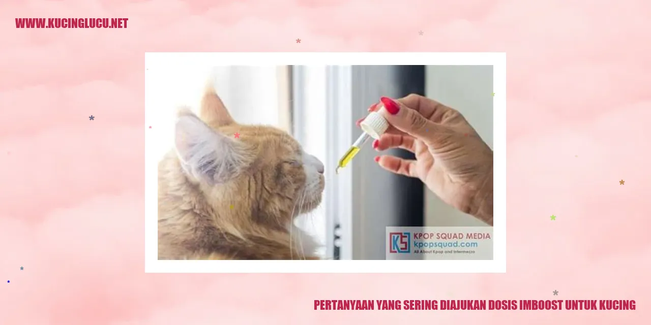 Pertanyaan yang Sering Diajukan dosis imboost untuk kucing