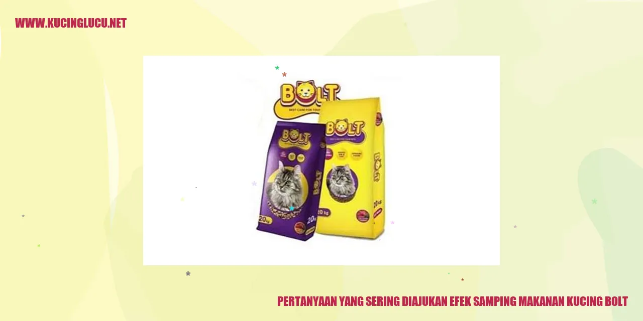 Pertanyaan yang Sering Diajukan Mengenai Efek Samping Makanan Kucing Bolt