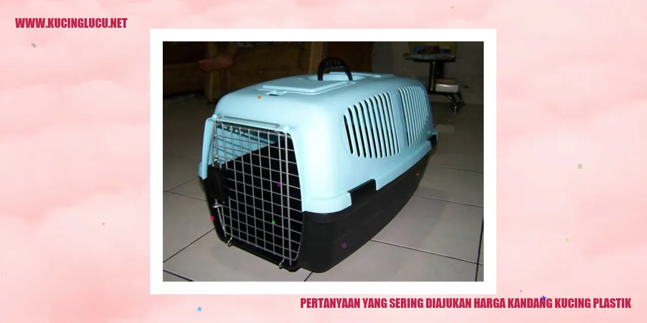 Gambar kucing dalam kandang plastik