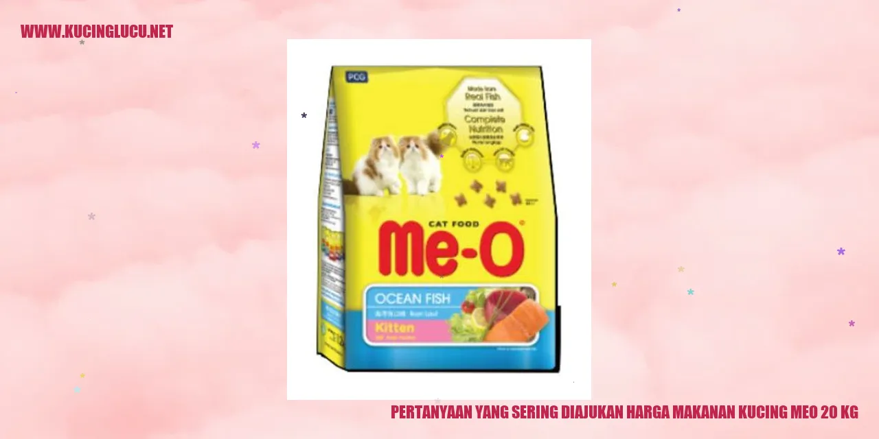 Pertanyaan yang Sering Diajukan harga makanan kucing meo 20 kg