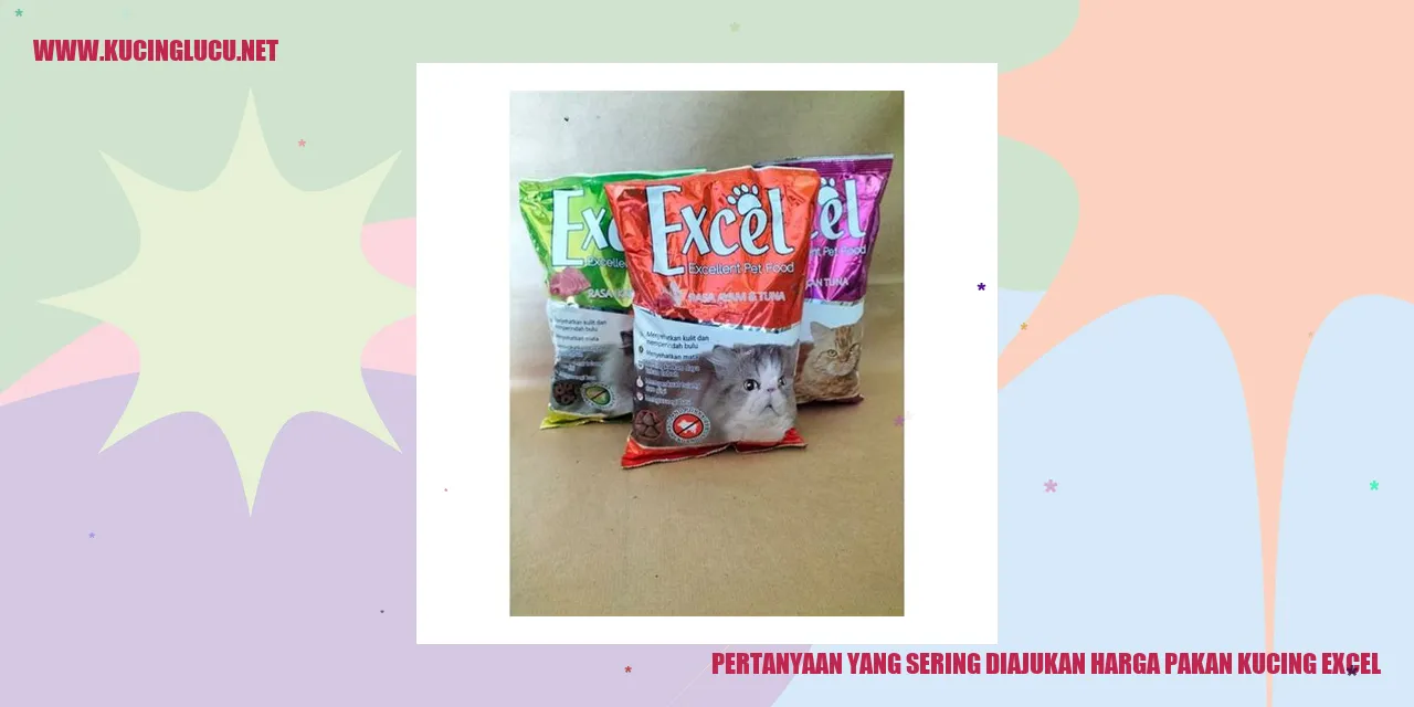 Gambar Ilustrasi tentang Pertanyaan yang Sering Diajukan tentang Harga Pakan Kucing Excel