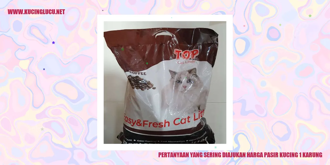 gambar pertanyaan sering diajukan tentang harga pasir kucing 1 karung