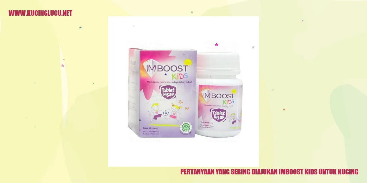 Pertanyaan yang Sering Diajukan Imboost Kids untuk Kucing