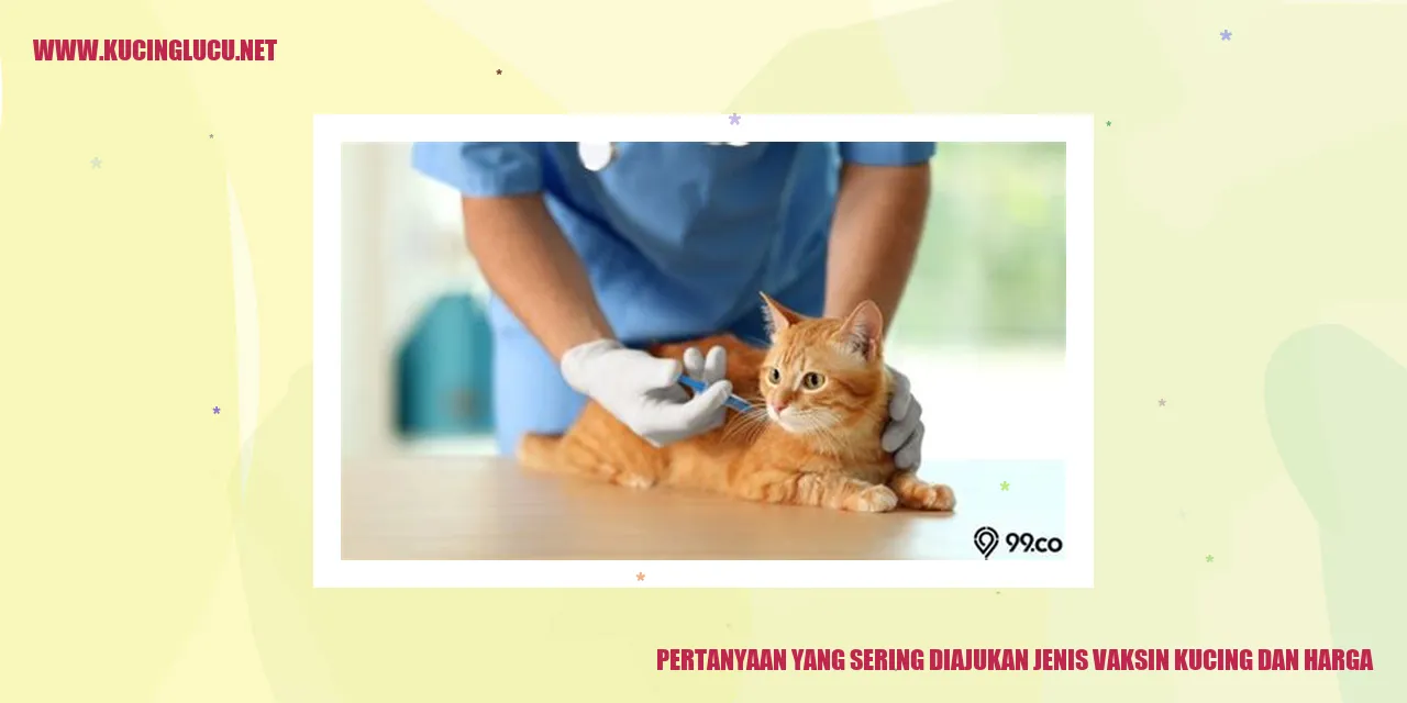 Pertanyaan mengenai jenis vaksin kucing dan harganya