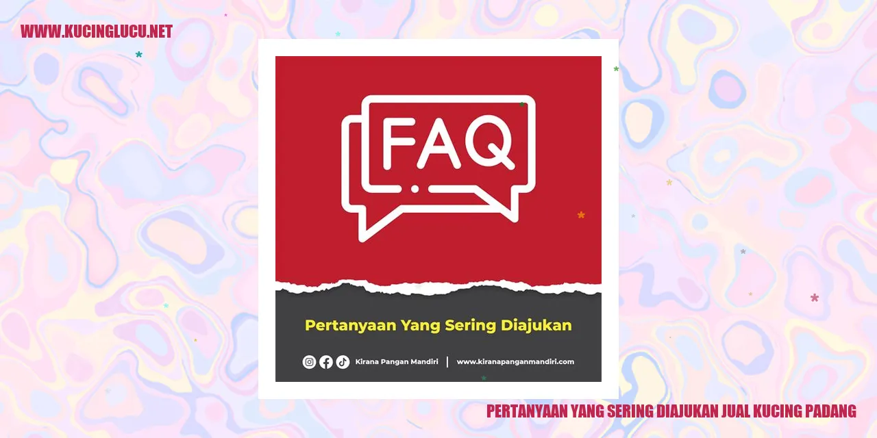 Pertanyaan yang Sering Diajukan jual kucing padang