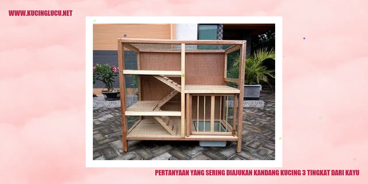 kandang kucing 3 tingkat dari kayu