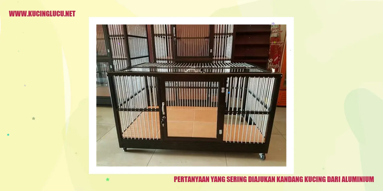 Kandang Kucing dari Aluminium