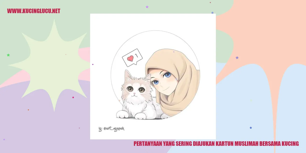 Kartun Muslimah dengan Kucing