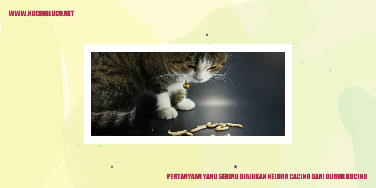 Ilustrasi Kehadiran Cacing pada Kucing