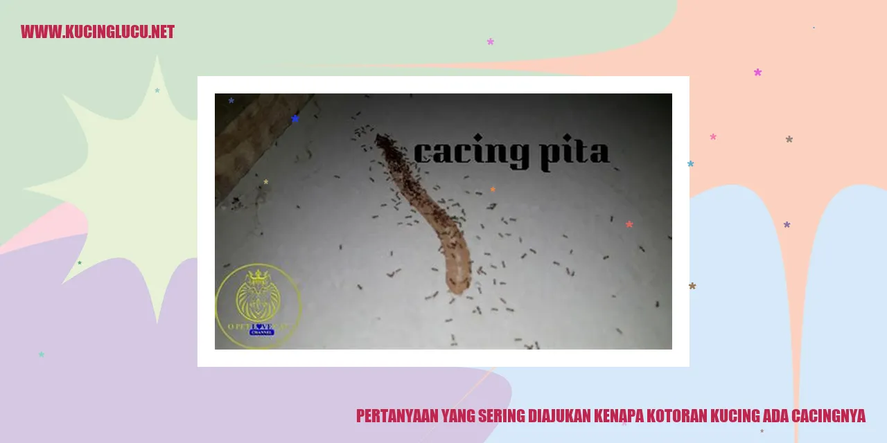 Kehadiran Cacing dalam Kotoran Kucing