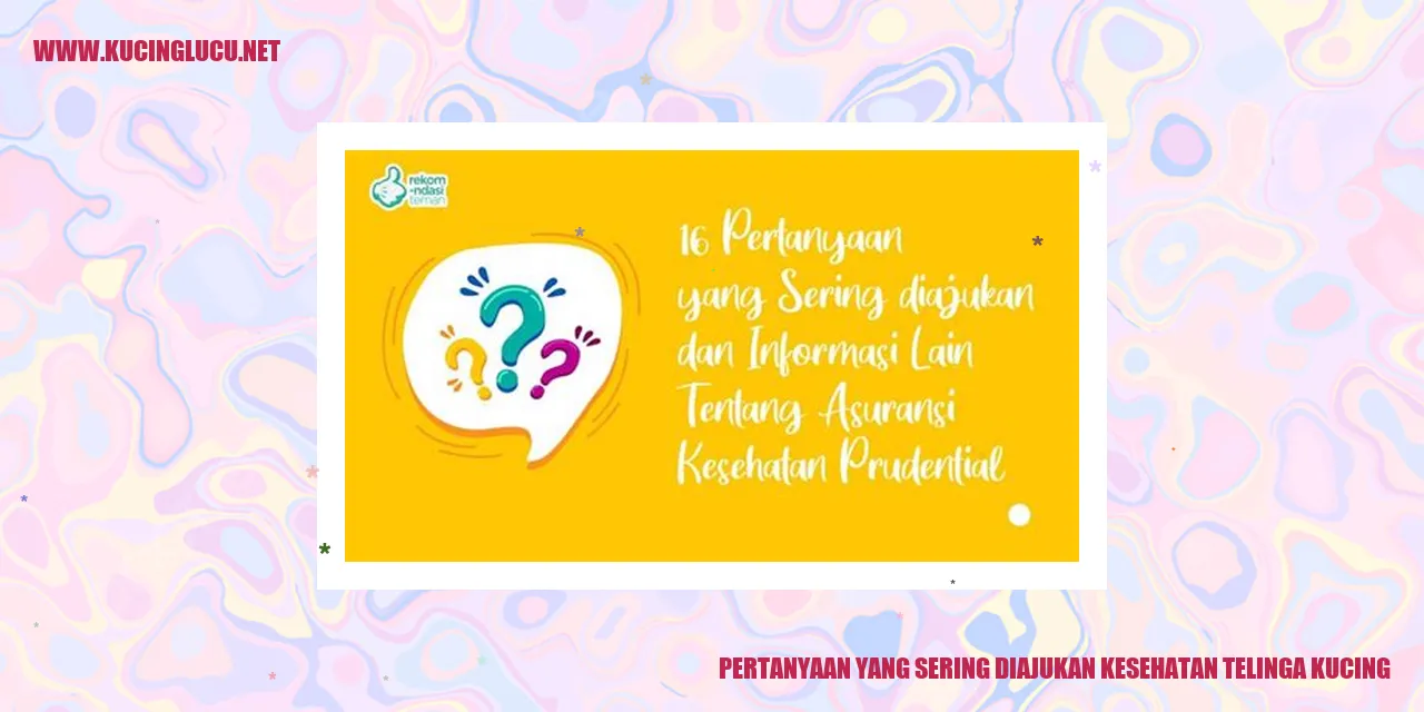 Pertanyaan yang Sering Diajukan kesehatan telinga kucing