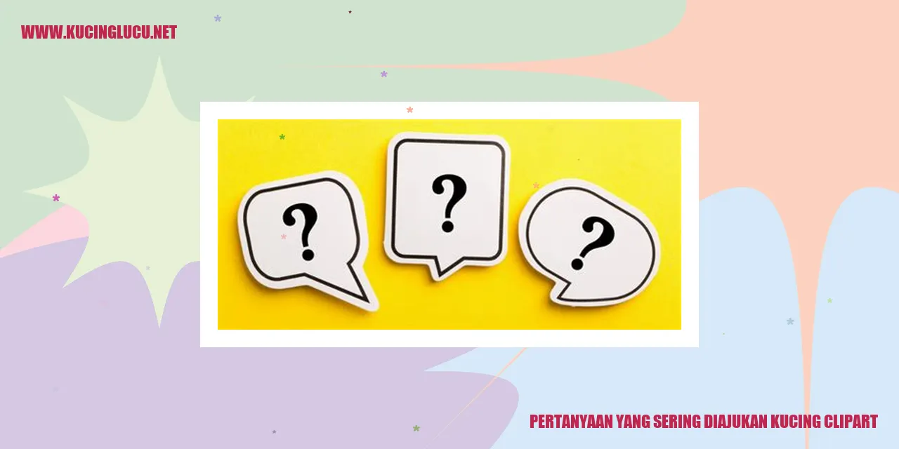 Ilustrasi Clipart tentang Pertanyaan Kucing