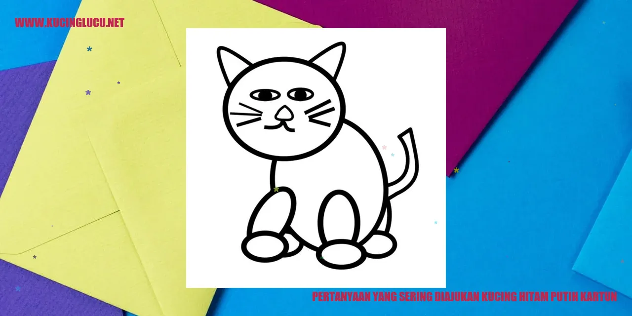 Kucing hitam putih kartun