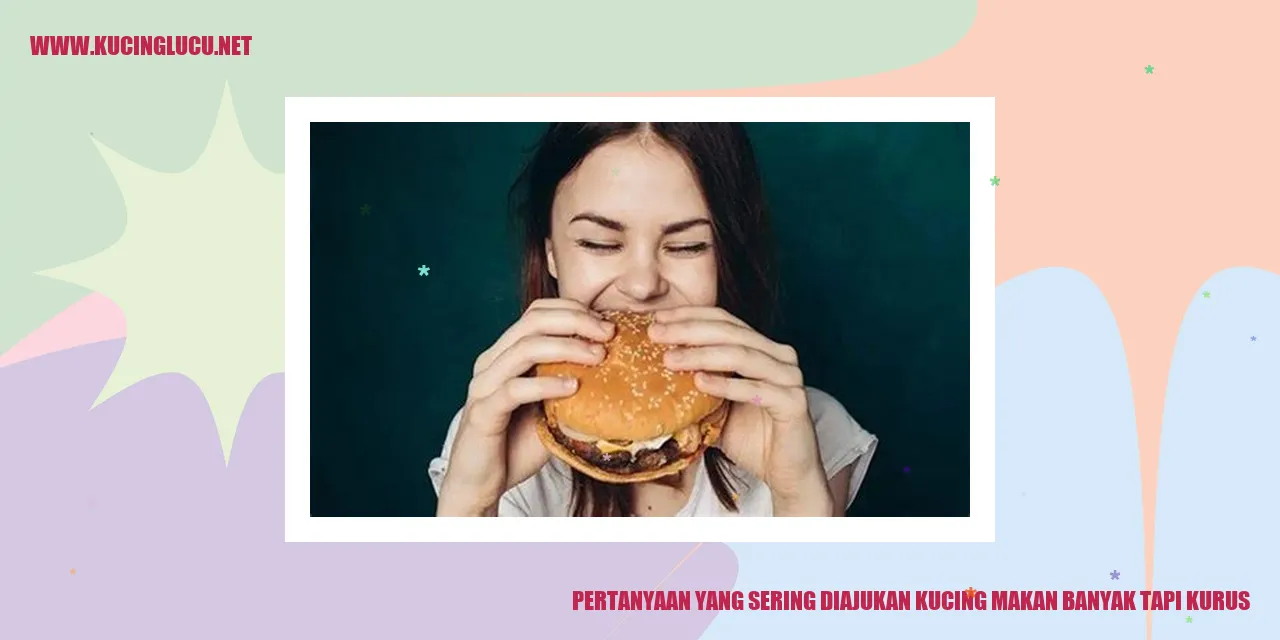 Kucing Makan Banyak tapi Kurus