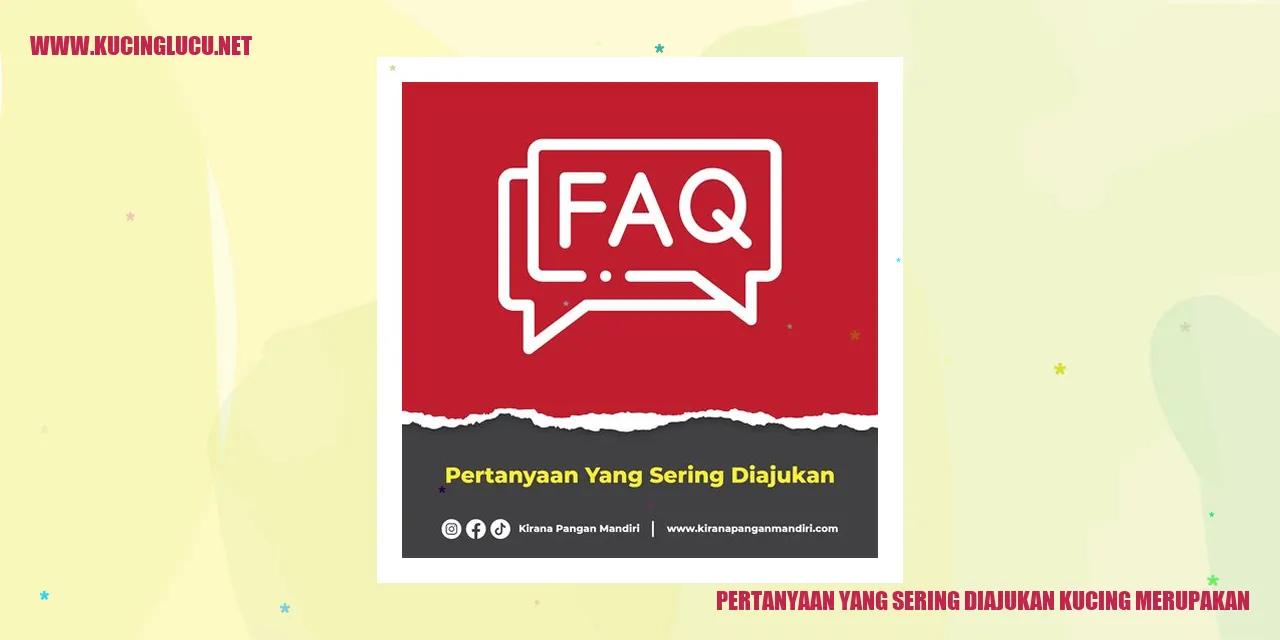 Pertanyaan yang Sering Diajukan tentang Kucing