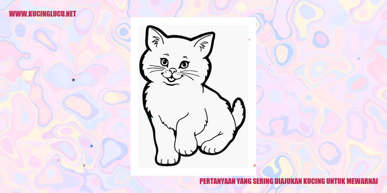 Gambar Kucing Mewarnai